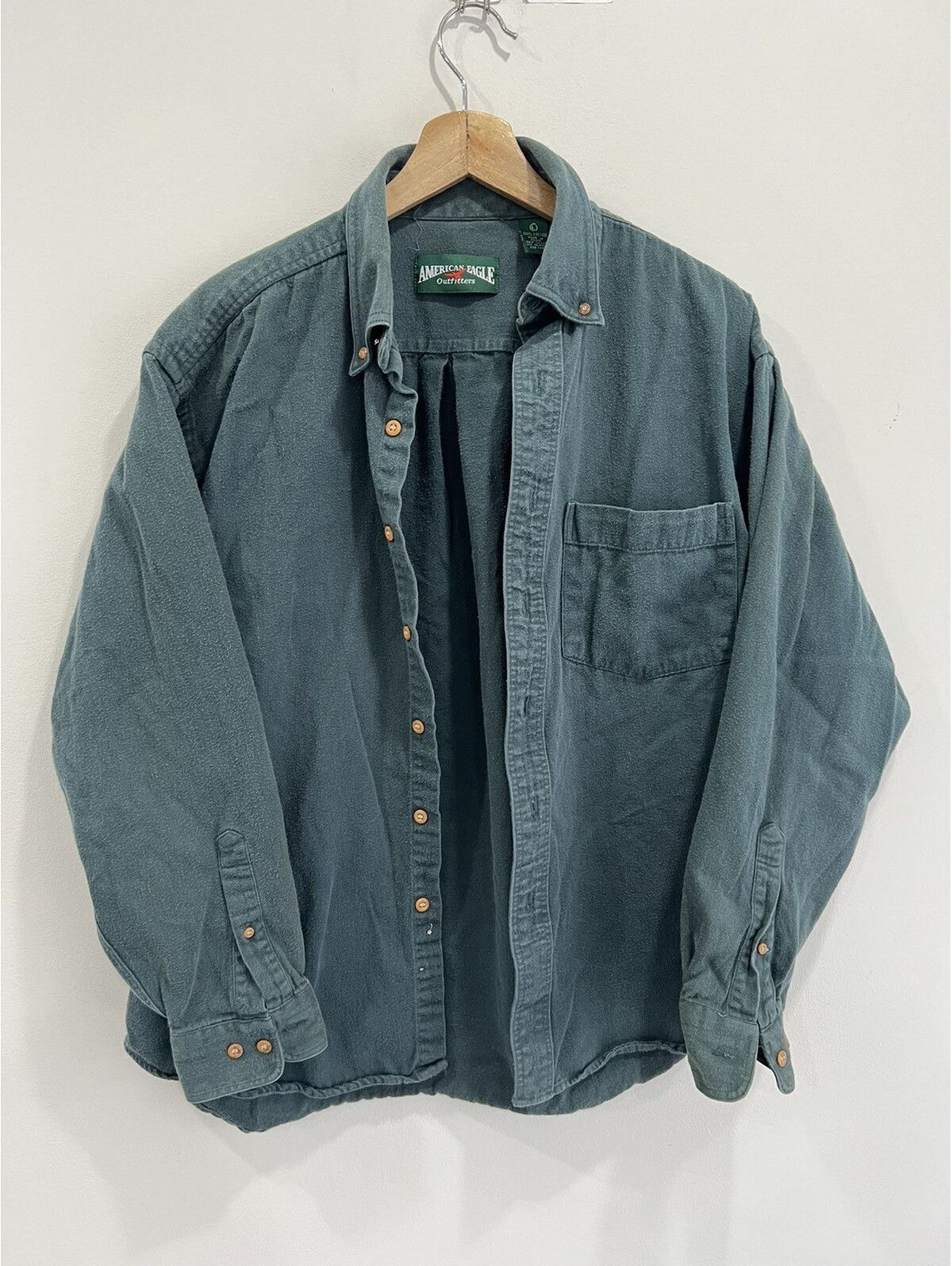 Vintage American Eagle Button Up Shirt Green
